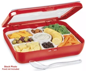 Panz de lujo para servir alimentos panzón de papel aluminio fiesta con bandeja de embutidos de verduras insertado - Imagen 1 de 13