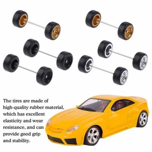 1/64 Model Car Wheels With Rubber Tires Basic ABS Modified Parts Vehicle To K5W8 - Picture 1 of 16