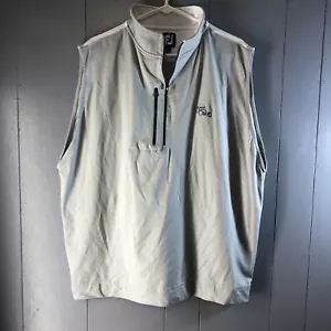 Footjoy FJ Men’s Size XL Golf Sweater Vest Quarter Zip Gray Bent Oak Logo *READ - Picture 1 of 9