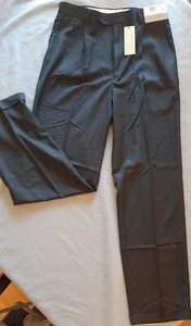 Louis Raphael Tailored Black Mario Super 150's Column Weave Men's Sz 32x32 - Picture 1 of 13