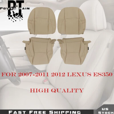 For Lexus ES350 2007-2012 Seat Cover Driver&Passenger Bottom&Top Perforated Tan - Image 1 of 4