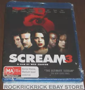 SCREAM 3 BLU-RAY DAVID ARQUETTE, NEVE CAMPBELL COURTENEY COX RARE (AUSTRALIA) - Picture 1 of 2