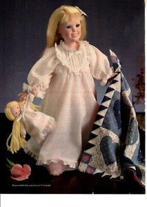 Vintage advertising print ad Doll 13 inch Pretty Blonde Girl Bed time rose 1987 - Picture 1 of 1