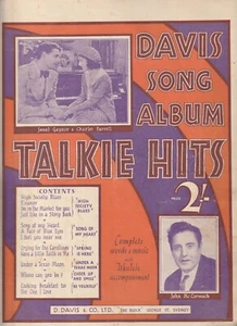 VINTAGE SHEET MUSIC , DAVIS SONG ALBUM , TALKIE HITS - Picture 1 of 1
