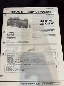 ORIG. SHARP CD-C478 CD-C478C CD-478 C Manuale di riparazione e manutenzione *ORIGINALE* - Foto 1 di 1