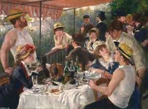 Auguste Renoir El desayuno de los remeros impresión lona imagen 120x80cm - Imagen 1 de 4