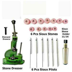 Valve Seat Grinding Stones 12pcs With Stone Dresser & 6pcs Pilots with holder - Picture 1 of 6