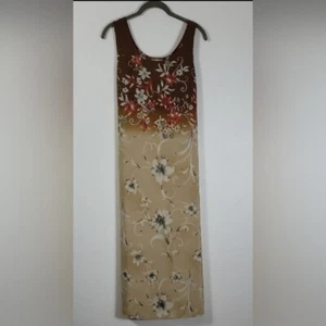 Y2K 90s Sleeveless Maxi Dress Size 14P S/M Floral Fairy Whimsigoth Grunge Cottag - Picture 1 of 12