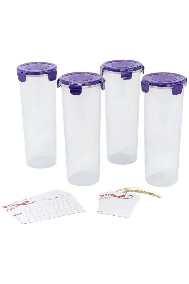 LocknLock 4-Pack Tall Round Canisters