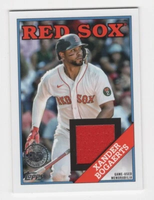 2023 TOPPS BASEBALL SERIES 1 '88 TOPPS RETRO XANDER BOGAERTS RED SOX JERSEY - Image 1 of 2