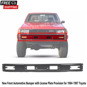 Front Automotive Bumper with License Plate Provision for 1984-1987 Toyota Pickup - Picture 1 of 6