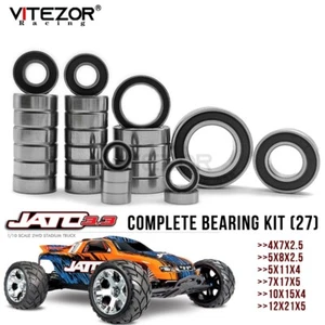 27Pcs Complete Bearing Kit Fit Rc Traxxas 1/10 JATO 3.3 2WD Stadium Truck Parts - Picture 1 of 7