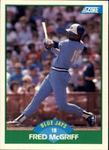 1989 Score Toronto Blue Jays Baseball Card #6 Fred McGriff
