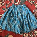 Vintage Plaid Wool Mini Skirt With  Trim Tag Size 6x Sears Waist