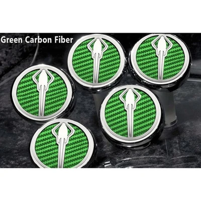Stingray Cap Covers Green CF Inlay for 2014-2019 Corvette Z06 Automatic [Chrome] - Image 1 of 4