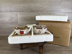 Neu RAE DUNN Create Inspire Schalen mit Holzdeckeln & Tablett Lehrer Geschenk Schule - Bild 1 von 11