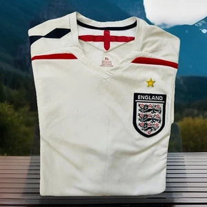 England National Team 2007 2009 Umbro Home Football Soccer Jersey Size XL - Picture 1 of 8