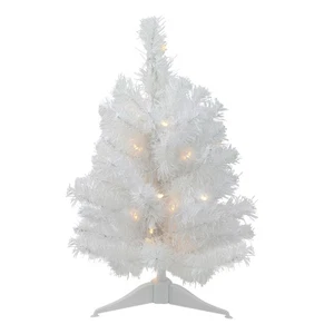 Northlight 18" LED Snow White Artificial Christmas Tree - Candlelight Lights - Picture 1 of 3