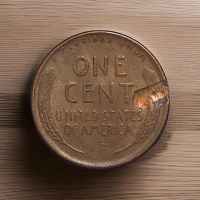 1948 D, Lincoln Wheat Penny, Nice Reverse Lamination Mint Error - Image 1 of 2