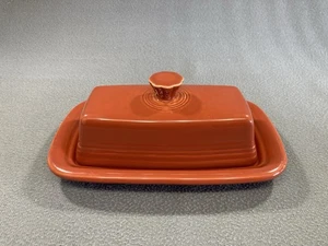 Homer Laughlin Fiesta Paprika Extra Large 1/4 Lb Covered Butter Dish - Picture 1 of 8