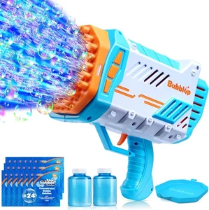 Seifenblasenmaschine Pistole, Seifenblasenpistole Kinder mit Licht, Bazooka - Bild 1 von 7