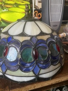 TIFFANY STYLE STAINED GLASS LIGHT SHADE ONLY - Picture 1 of 8