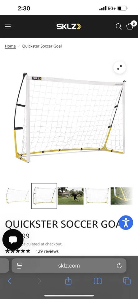 Novo gol de futebol portátil SKLZ Quickster futebol futbol quintal e campo 12'x6' - Imagem 1 de 1