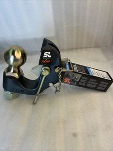 Curt 48406 SecureLatch Receiver-Mount Ball & Pintle Hitch 2" Shank, 2-5/16" Ball - Picture 1 of 18