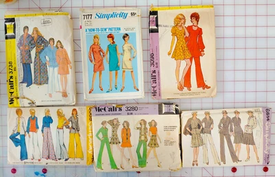 Lot Of 6 Vintage Sewing Patterns 1960s 1970s Simplicity McCall's - Image 1 of 4