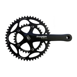 Juego de cadenas de bicicleta doble Stronglight Impact 110PCD 34/50T 170 mm manivela negra - Imagen 1 de 8