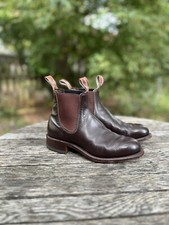 RM Williams Chelsea Boots Chestnut Brown Yearling Leather 5G US Men 6 EURO 38