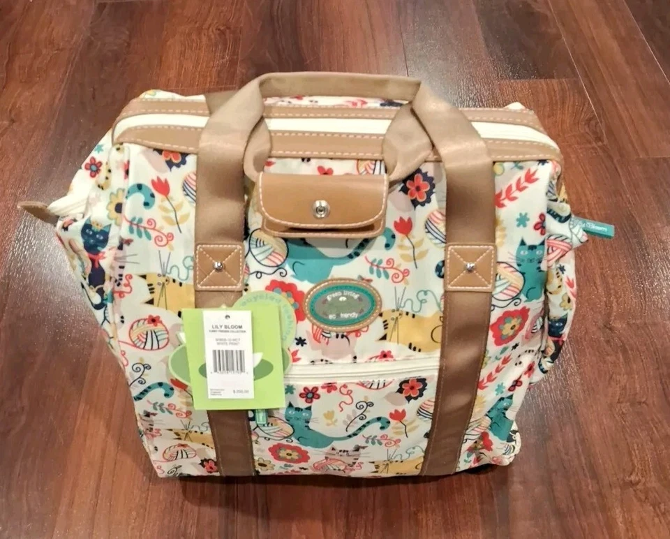 Bolsa de equipaje de mano Lily Bloom Cat Furry Friend 15" con ruedas precio de venta sugerido por el fabricante $200 Foto 1 de 4