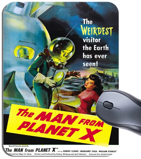 The Man From Planet X Mouse Mat. Vintage 1950's Sci Fi Movie Poster Mouse Pad - Image 1 of 1