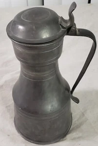 Antica bandiera inglese in peltro Samuel Duncomb Londra 1740-1755 Stein Tankard - Foto 1 di 16