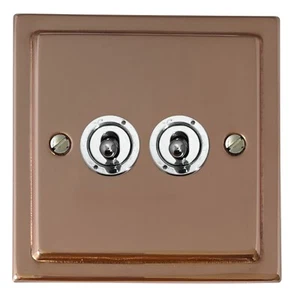 Interruptor de palanca intermedio G&H TBC82C-PC Trimline Plate cobre brillante 2 velocidades - Imagen 1 de 1