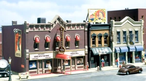 Design Preservation Models ~ N Scale ~ Downtown Theater Night Life ~ Kit ~ 66300 - Picture 1 of 4