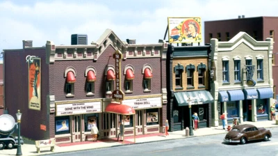 Design Preservation Models ~ N Scale ~ Downtown Theater Night Life ~ Kit ~ 66300 - Image 1 of 4