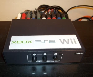 Caja de conmutadores de video AV 3 en 1 salida, divisor AV RCA compuesto 3 RGB nuevo - Imagen 1 de 9