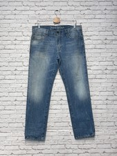 Aeropostale Slim Straight Mens Light Wash Denim Jeans Size 32x32 (37x31 Actual)