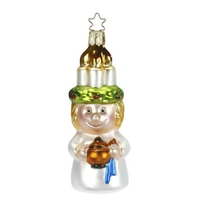 Inge Glas bambino Santa Lucia 10008S018 ornamento vetro tedesco NUOVO con confezione regalo GRATIS - Foto 1 di 2
