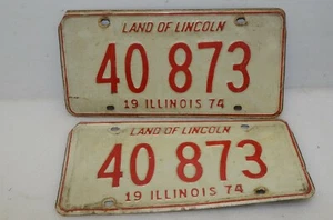 1974 Illinois license plates (40 873) Vintage License plates - Picture 1 of 2