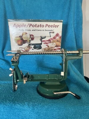 Vintage Apple / Potato Peeler, Suction Base, Casted, Old Fashion Kitchen Helper - Image 1 of 3