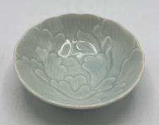 Celadon Blue Green Floral 6" Bowl Porcelain