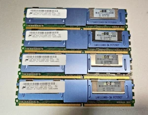 16GB 4x4GB PC2-5300F DDR2-667Mhz 240pin ECC Server Memory Fully Buffered FB-DIMM - Picture 1 of 3