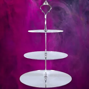Three Tier Round Shape Cake Stand - Two Sizes And Many Colour Choices - Picture 1 of 10
