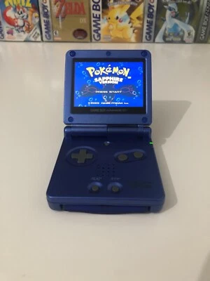 NINTENDO Gameboy Advance SP mit Hintergrundbeleuchtung IPS V2 Screen Mod Kyogre Shell Retro Pixel GBA
