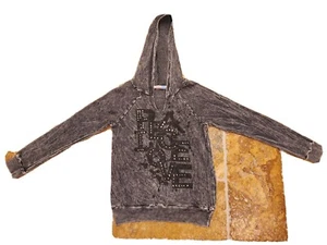 Vintage Havana  Peace Love Gray Hoodie L 14 - Picture 1 of 5