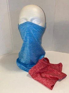 2 Face Mask Mouth Covering Neck Gaiter Reusable w/ Ear Holes KIDS/SMALL ADULT - Picture 1 of 5