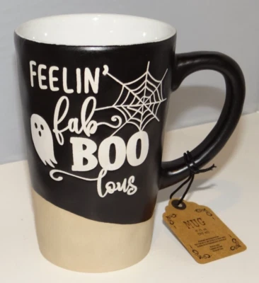 Halloween Fab BOO lous! Кружка-призрак паутина чашка с гравировкой глазурованная керамика - Изображение 1 из 4