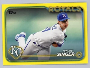 Brady Singer - 2024 Topps Series 1 - Yellow Parallel #173 - Royals - Picture 1 of 2